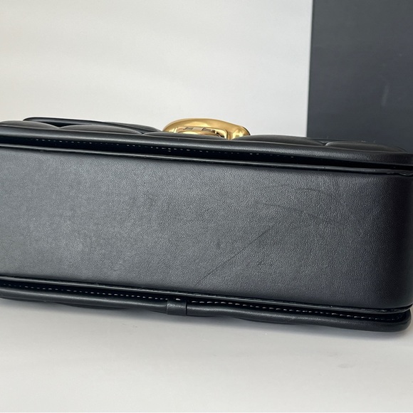 COACH Pillow Studio 25 Shoulder Bag With Quilting Black/ Gold with 2 Straps - Picture 5 of 15